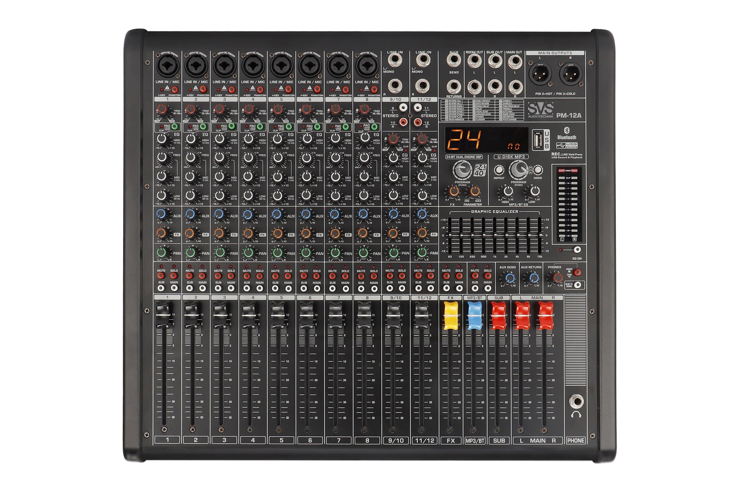SVS Audiotechnik mixers PM-12A Активный аналоговый микшерный пульт, 12-канальный в Великом Новгороде